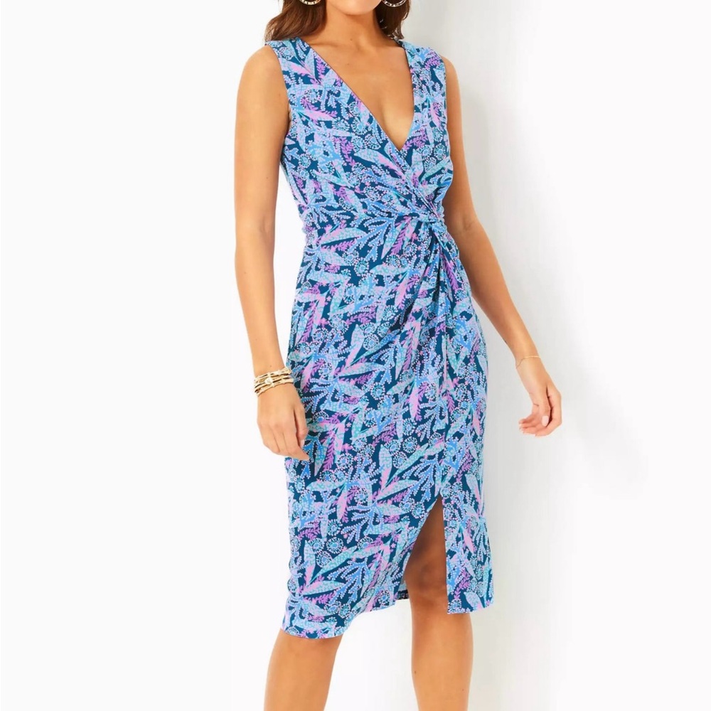 Lilly Pulitzer Odella V-neck Midi Patterned Dress